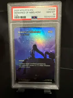 2025 MTG FINAL FANTASY: THROUGH THE AGES FOIL #0026 MEMORIES OF NIBELHEIM PSA 10 - Image 1