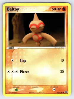 Baltoy 43/106 2005 EX Emerald Pokemon Card TCG Nintendo Yuka Morii Common Nm/Vlp - Image 1