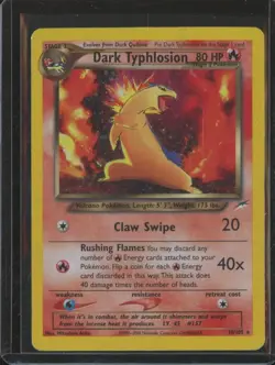 2002 Pokemon Neo Destiny DARK TYPHLOSION #10/105 Holo Rare Vintage JFB1 - Image 1