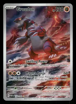 [NM/DMG] Groudon 199/182 Paradox Rift (PAR) Illustration Rare 2023 - Image 1