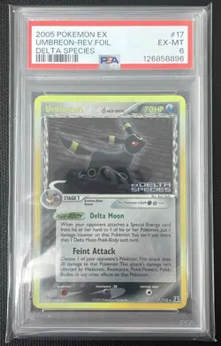 Umbreon 17/113 PSA 6 EX Delta Species Reverse Holo Stamped Pokemon Card - Image 1
