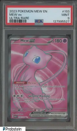 2023 Pokemon Scarlet & Violet Card 151 MEW EN #193/165 MewEX PSA 9 MINT - Image 1