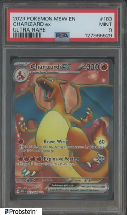 2023 Pokemon Scarlet & Violet Card 151 MEW EN #183/165 Charizard EX PSA 9 MINT - Image 1