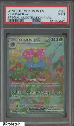 2023 Pokemon Scarlet & Violet Card 151 MEW EN #198/165 Venusaur EX PSA 9 MINT - Image 1