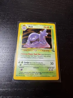 Vintage Pokemon Card Lot - 3 holo - Muk, Hitmonlee, Kabutops, 1st ed fossil. - Image 2