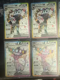 UMBREON AND ESPEON EX PRISMATIC EVOLUTIONS 175 & 176 PROMO CARDS SET OF 4 - Image 2