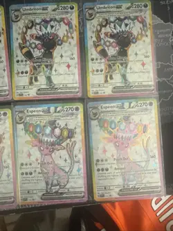 UMBREON AND ESPEON EX PRISMATIC EVOLUTIONS 175 & 176 PROMO CARDS SET OF 4 - Image 3