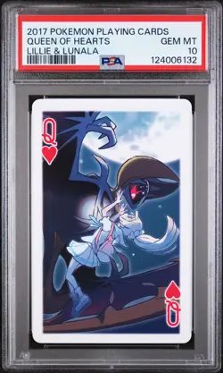 2017 POKEMON PLAYING CARDS LILLIE GLADION & LUSAMINE QUEEN OF HEARTS PSA 10 - Image 1