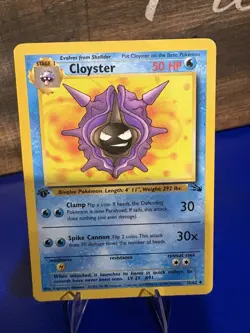 Cloyster Fossil 1st Edition 32/62 WOTC Vintage 1999 Pokemon Card - Image 1