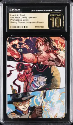 2025 ONE PIECE PROMO CARDS WEEKLY SHONEN INSERT ART CARD CGC 10 PRISTINE - Image 1
