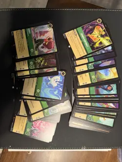 Disney Lorcana Fabled Emerald Bulk Lot 100+ Cards - Image 1