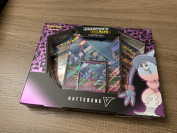 Pokemon Champion's Path Collection Hatterene V box 4 booster packs foil card - Image 1