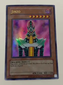 Yugioh - Jinzo - Ultra Rare NM - Free Holographic Card - B - Image 1