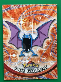 1999 TOPPS TV POKEMON CARDS 1ST PRINTING- BLACK TOPPS LOGO GOLBAT #42 vintage - Image 1