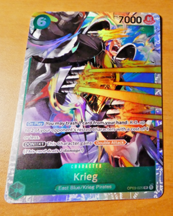 ONE PIECE ENGLISH CARD HOLO GAME CARTE Krieg OP03-025 SR JCC EN ** - Image 1