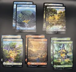 Final Fantasy Chocobo Track Stamped Foil Lands Set Of 10 Magic The Gathering NM - Image 1