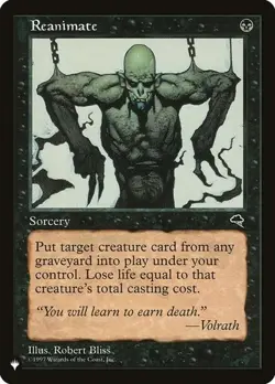 MTG Magic the Gathering Reanimate (TMP-151/3141) The List - Image 1