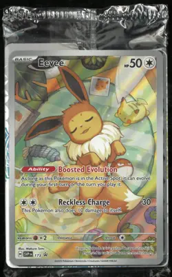 2025 Pokemon Scarlet & Violet Promo Full Art Holo Eevee #173 Sealed - Image 1
