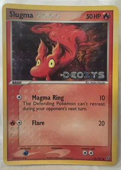 2005 Pokemon EX Deoxys Slugma-Reverse Foil #75/107 - Image 1