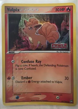 2007 Pokemon EX Power Keepers Vulpix-Reverse Foil #69/108 - Image 1