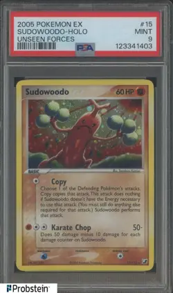 2005 Pokemon Ex Unseen Forces #15/115 Sudowoodo Holo PSA 9 MINT - Image 1