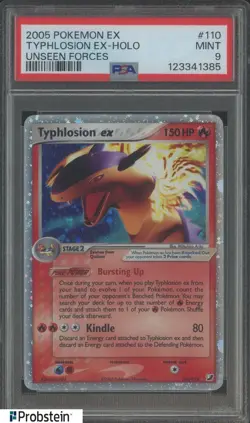 2005 Pokemon Ex Unseen Forces #110/115 Typhlosion ex Holo PSA 9 MINT - Image 1
