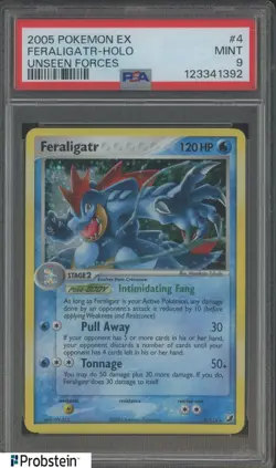 2005 Pokemon Ex Unseen Forces #4/115 Feraligatr Holo PSA 9 MINT - Image 1