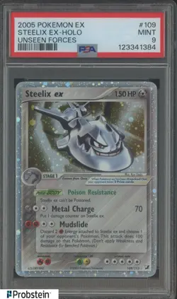 2005 Pokemon Ex Unseen Forces #109/115 Steelix ex Holo PSA 9 MINT - Image 1