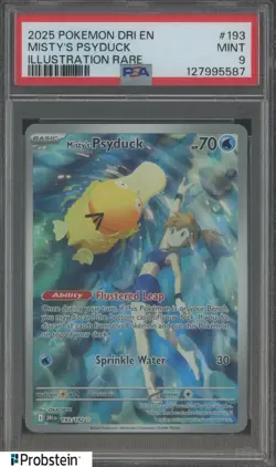 2025 Pokemon DRI EN Destined Rivals #193 Misty's Psyduck PsA 9 MINT - Image 1