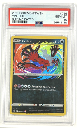 2021 Pokemon Sword & Shield Tveltal Shining Fates PSA 10 - Image 1