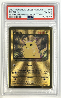 2021 Pokemon Celebrations Pikachu Ultra Premium Collection PSA 8 - Image 1