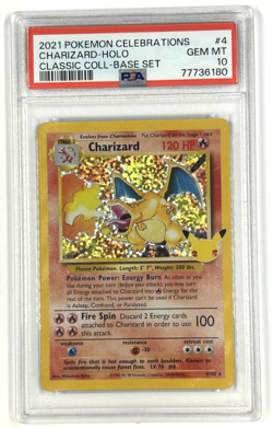 2021 Pokemon Celebrations Charizard Holo Classic Collection Base Set PSA 10 - Image 1