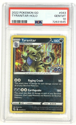 2022 Pokemon Go Tyranitar Holo PSA 10 - Image 1
