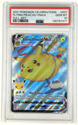 2021 Pokemon Celebrations Flying Pikachu VMAX Full Art PSA 10 - Image 1