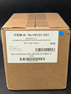 Pokemon Mega Battle Deck: Mega Gengar Ex and Mega Diancie Ex 6 Box Case Sealed - Image 1