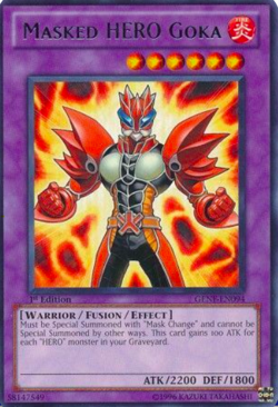 1X NM Masked Hero Goka - GENF-EN094 - Rare 1st Edition Generation Force yugioh - Image 1
