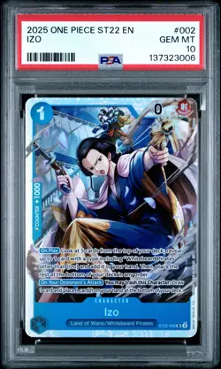 2025 ONE PIECE STARTER DECK ST22-ACE & NEWGATE #002 IZO PSA 10 - Image 1