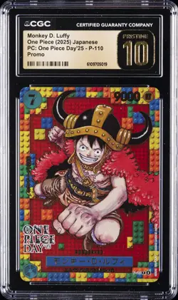 2025 ONE PIECE JPN PC: ONE PIECE DAY'25 -PROMO MONKEY D. LUFFY CGC 10 PRISTINE - Image 1