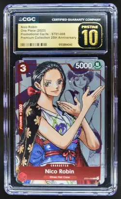 2022 ONE PIECE CCG NICO ROBIN 25TH ANNIVERSARY ST01-008 CGC 10 PRISTINE C PT - Image 1