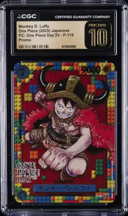 2025 ONE PIECE JPN PC: ONE PIECE DAY '25 PROMO MONKEY D. LUFFY CGC 10 PRISTINE - Image 1