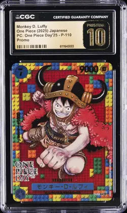 2025 ONE PIECE JPN PC: ONE PIECE DAY '25 PROMO MONKEY D. LUFFY CGC 10 PRISTINE - Image 1