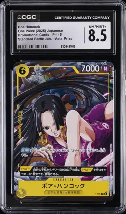 2025 ONE PIECE JPN STANDARD BATTLE JAN.-ASIA PRIZE #P-115 BOA HANCOCK CGC 8.5 - Image 1