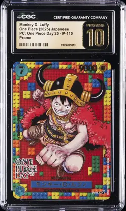 2025 ONE PIECE JPN PC: ONE PIECE DAY'25 PROMO MONKEY D. LUFFY CGC 10 PRISTINE - Image 1
