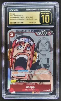 2022 ONE PIECE CCG USOPP MANGA ALTERNATE ART ST01-002 CGC 10 PRISTINE E PT - Image 1
