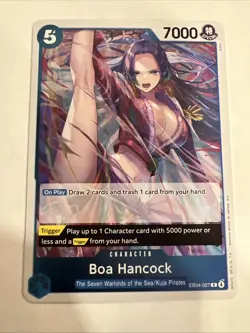 One Piece The Azure Sea’s Seven OP14-EB04 Boa Hancock EB04-027 R English - Image 1