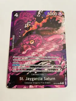 St. Jaygarcia Saturn - One Piece Alt Art OP13-083 Carrying On His Will English - Image 1