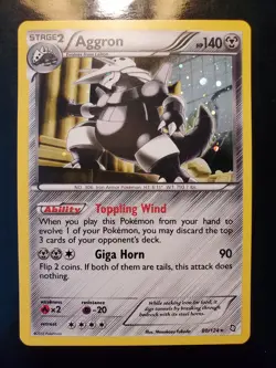 Aggron 8/124 Cosmos Holo Pokemon TCG Blister Exclusive BW Dragons Exalted NM - Image 2