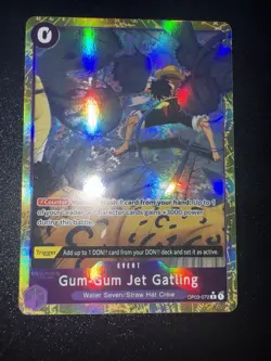 One Piece Gum-Gum Jet Gatling (Alt Art) OP03-072 R (Best Vol. 2 PRB-02 English) - Image 1