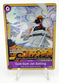 One Piece Gum-Gum Jet Gatling (Alt Art) OP03-072 R (Best Vol. 2 PRB-02 English) - Image 1