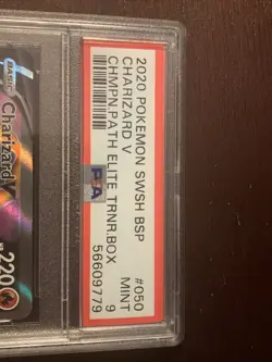 2020 Pokemon SWSH BSP Champions Path Elite Trainer Box #050 Charizard V PSA 9 - Image 3